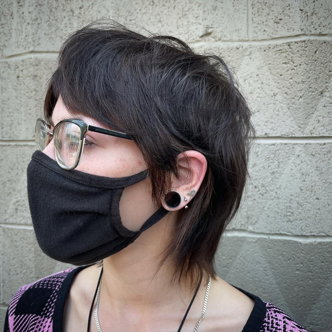 3. Edgy Layered Mullet Shag