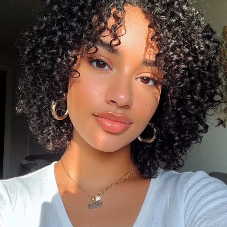 4. Voluminous Curly Bob with Face-Framing Ringlets