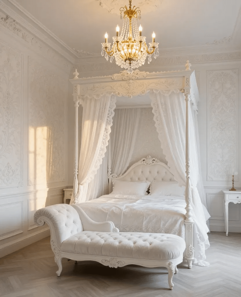 Classic Victorian White Bedroom