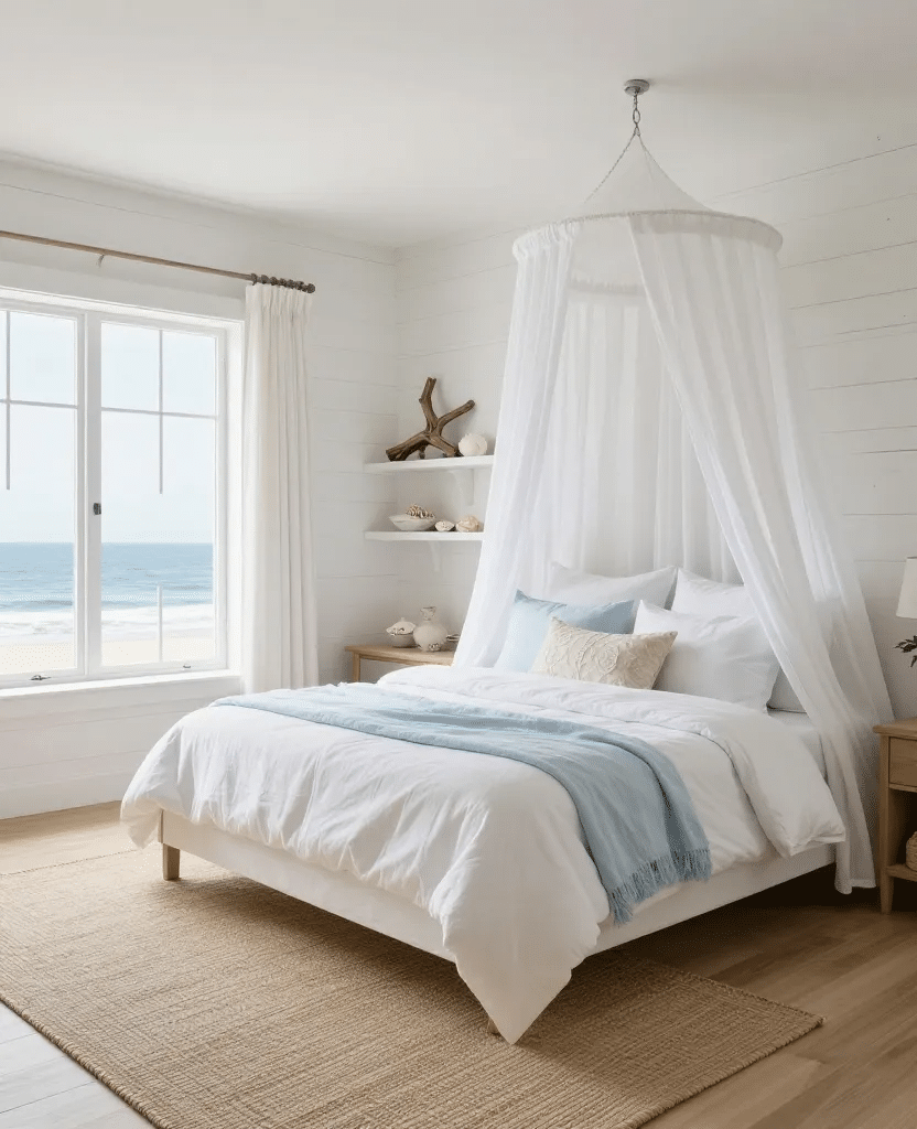 Coastal White Beach Bedroom