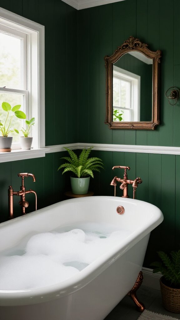 Dark Green Shiplap Walls