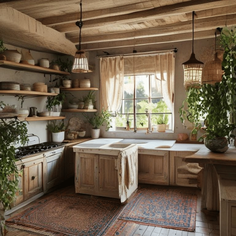Eclectic Vintage Boho Kitchen