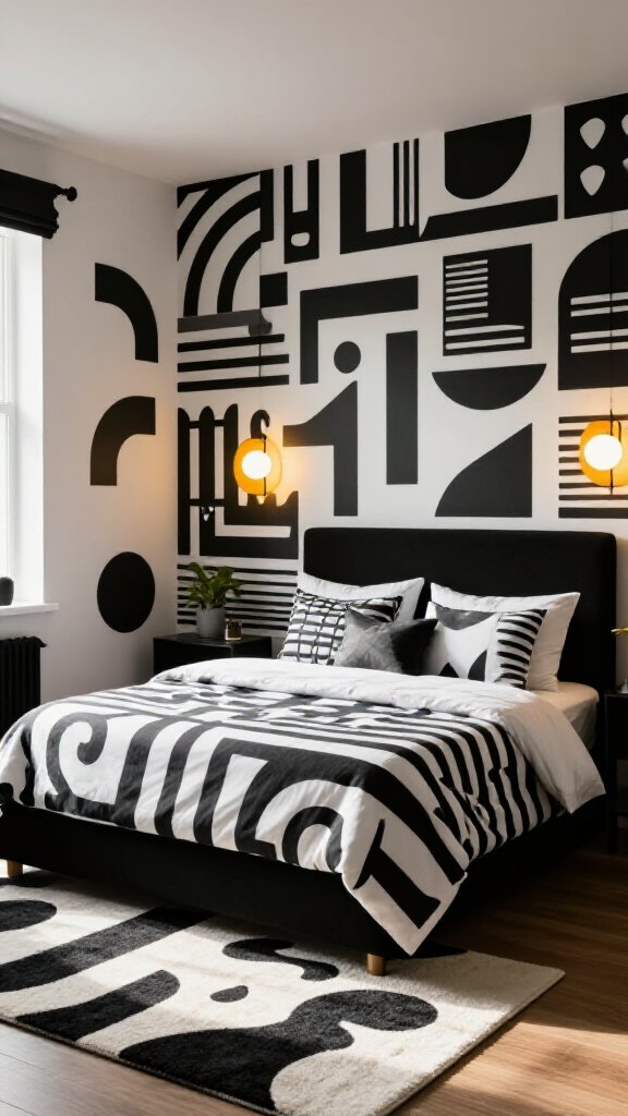 Funky Black and White Geometric