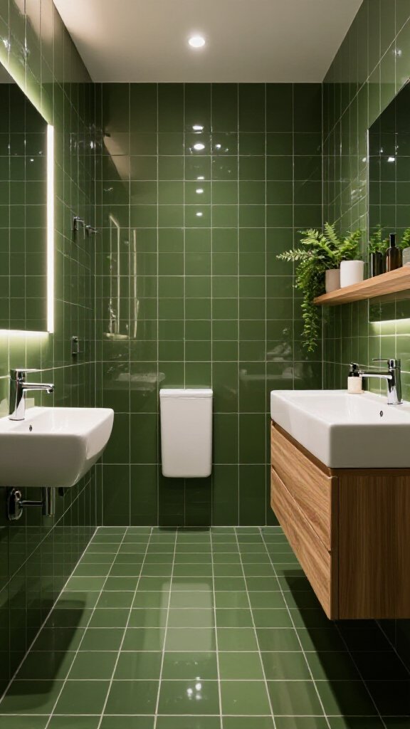 Glossy Olive Green Tiles