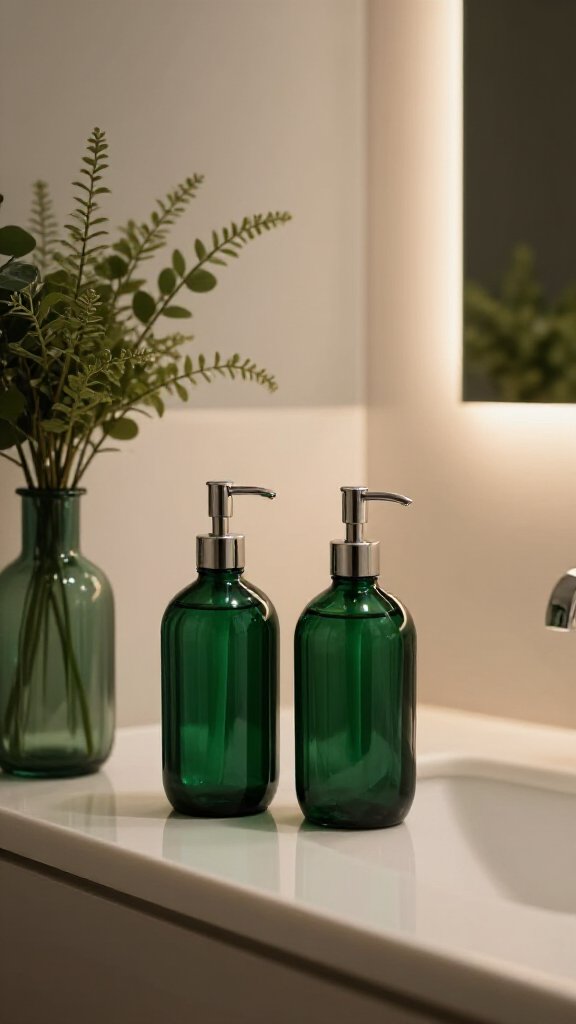 Green Glass Accents