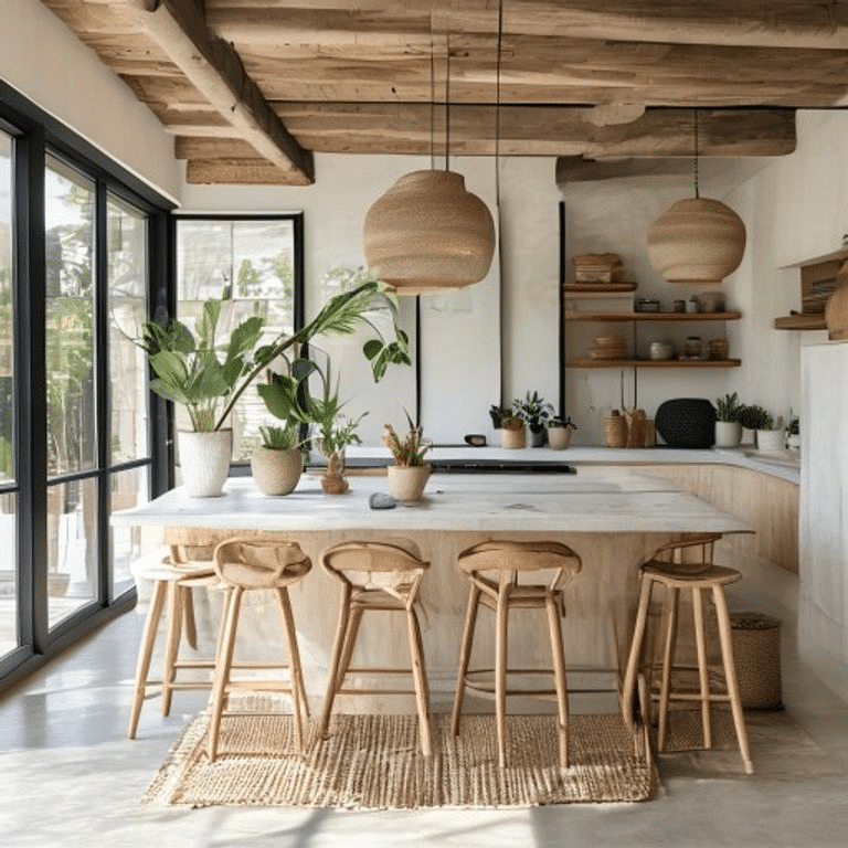 Modern Minimalist Boho Kitchen