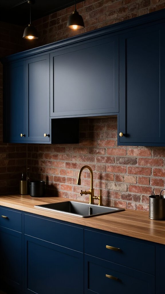 Navy and Brass Industrial Style
