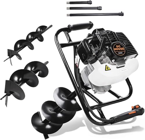 DC HOUSE 52cc 1800W Gas Powered Earth Auger