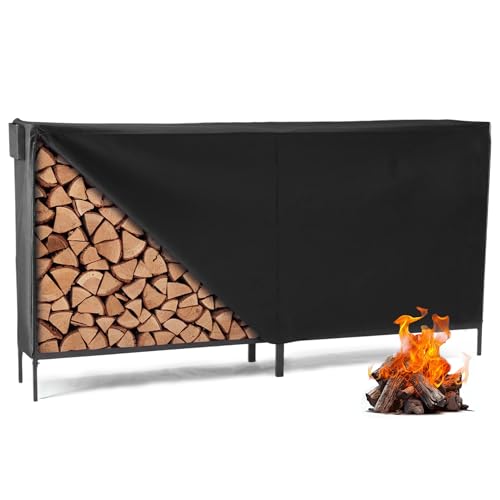 DUMOS 8FT Heavy Duty Firewood Storage Rack