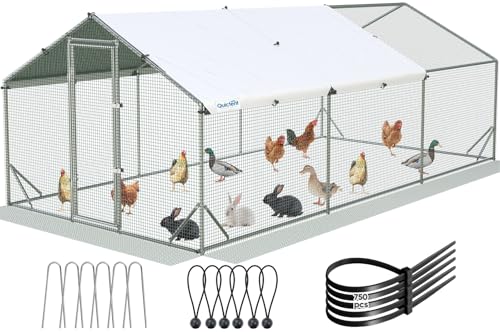 Quictent Large Metal Chicken Coop Run
