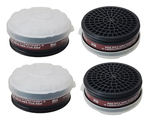 LDY-3 P-A-1 Filter Cartridge Against Organic Vapors and Dust for Respiratory Protection,Screw Type,4 Pcs
