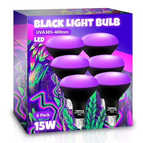 TigQiang 6 Pack Black Light Bulbs