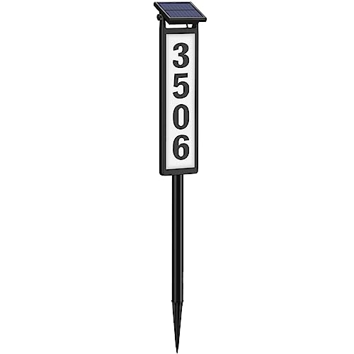 Eyrosa Solar Illuminated LED Address Sign