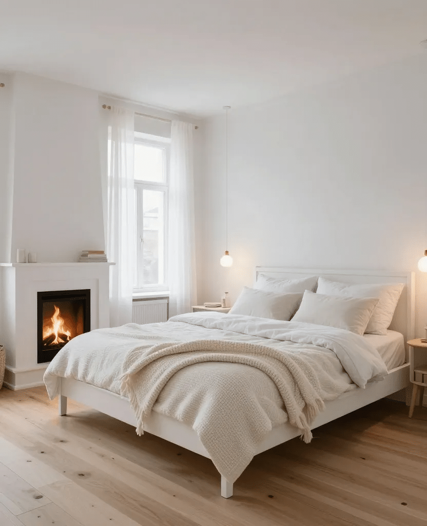 Scandinavian White Hygge Bedroom