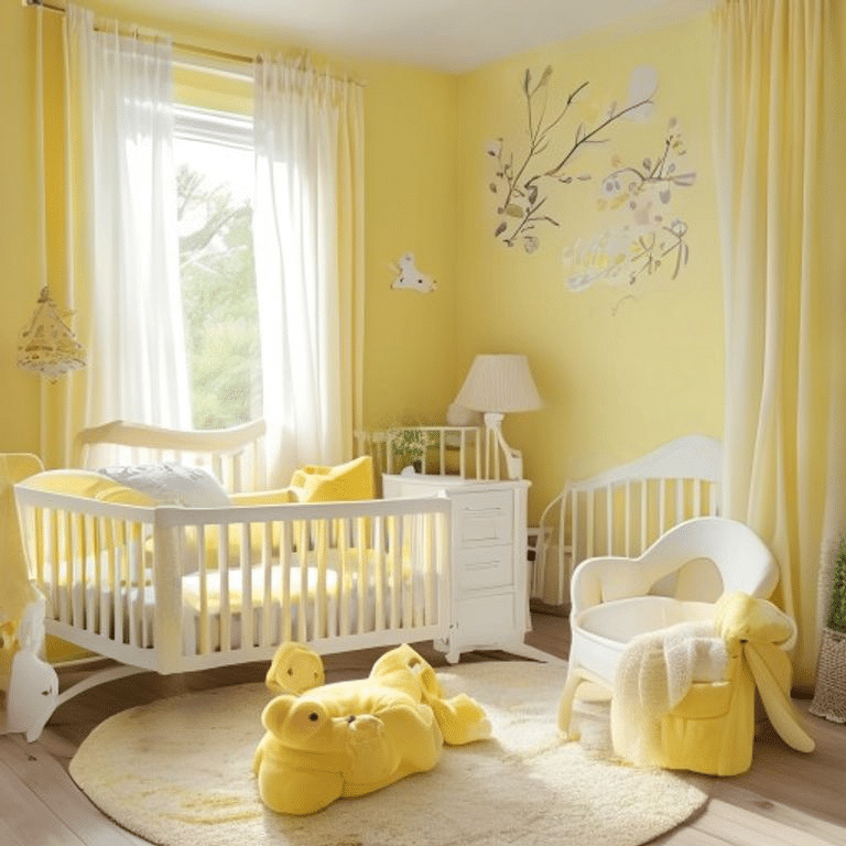 Soft Pastel Yellow Nursery Bedroom