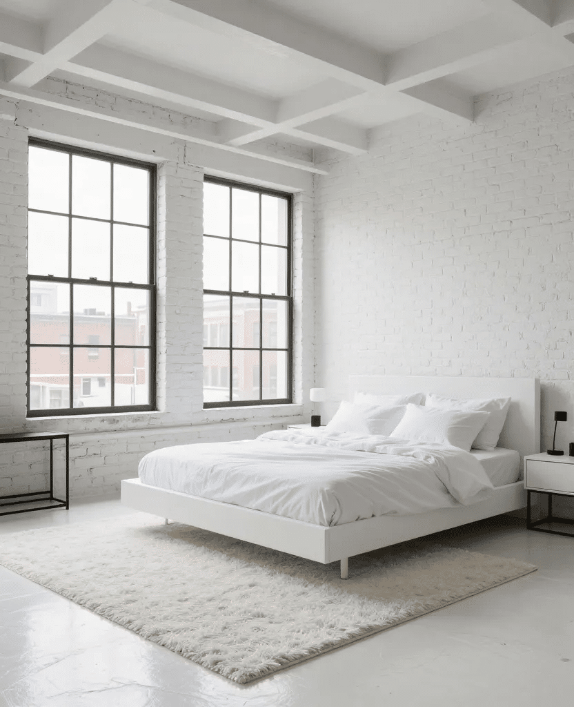 Urban Loft White Bedroom