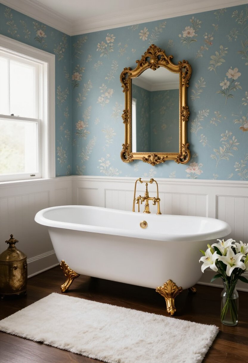 Vintage Elegance with Blue Accents
