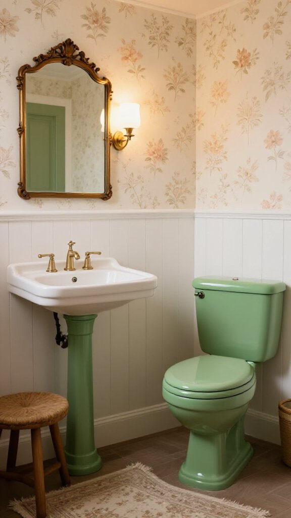 Vintage Green Bathroom Fixtures