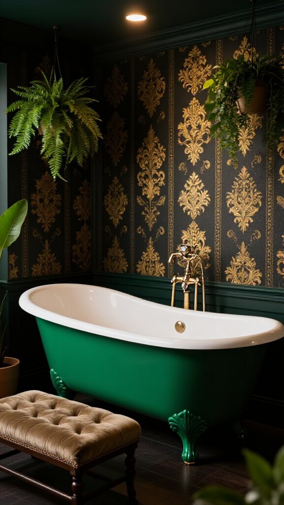 Vintage Green Bathtub