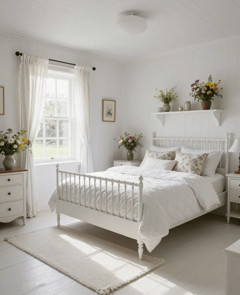 White Cottage Country Bedroom